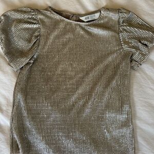 Girls H&M Gold Party Top